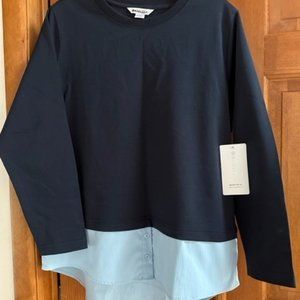 Athleta Gallery Top 2.0 - Navy Blue - Size Large - NWT